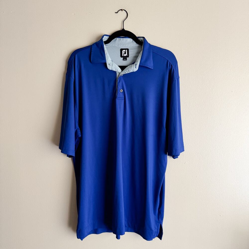 Foot Joy Blue Short Sleeve Polo - Large